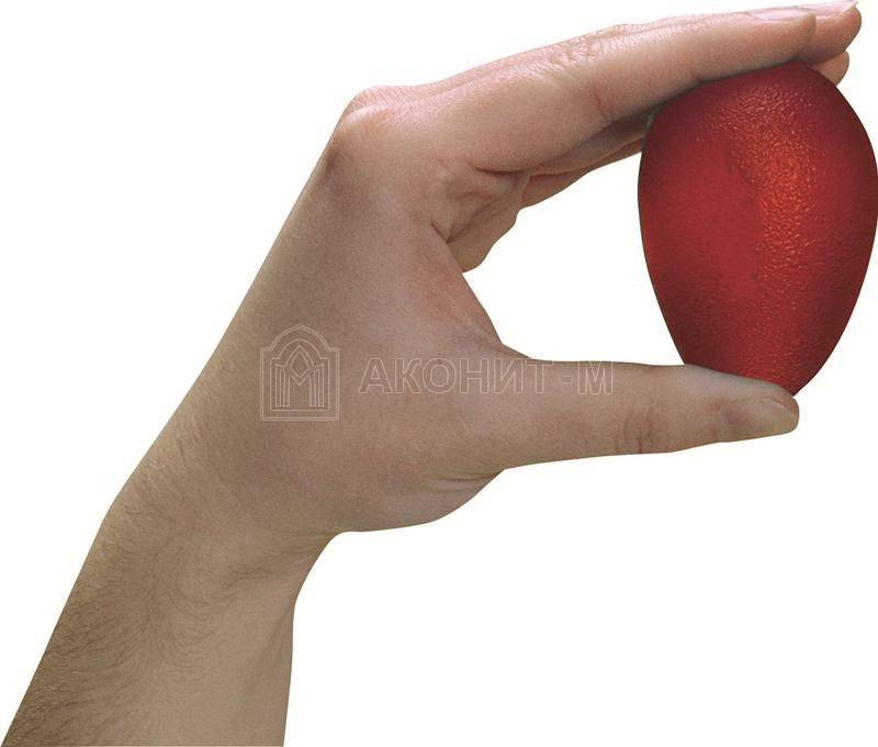 Мяч "Яйцо" для сжимания (красный, мягкий)