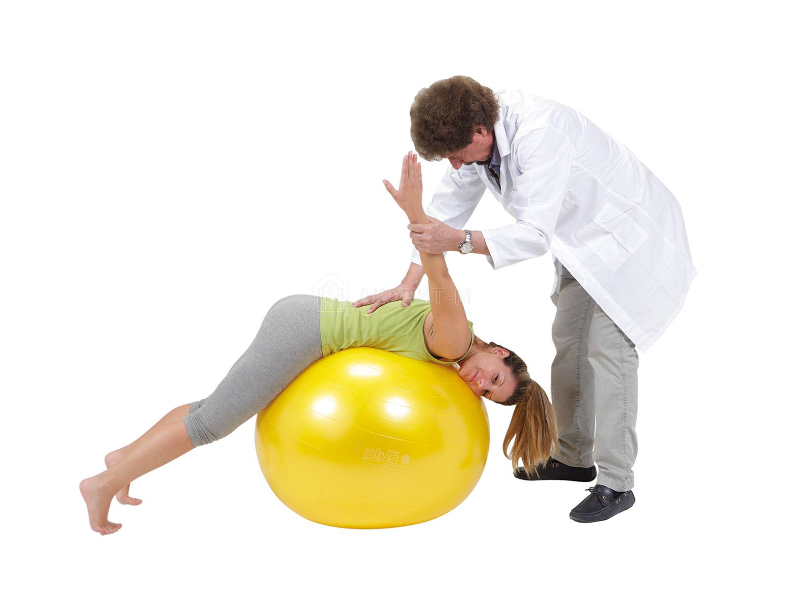 Гимнастический мяч "Гимник Плюс" для фитнеса  желтый, диам. 75 см