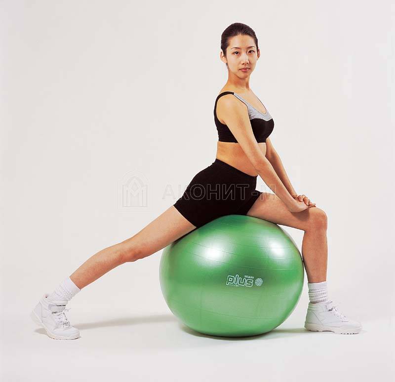 Мяч гимнастический для фитнеса "Гимник Плюс", диам. 75 см, зеленый