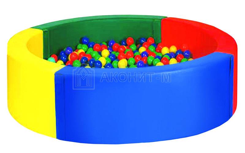 Сухой бассейн круглый (четырехцветный) (D.180х40х15)