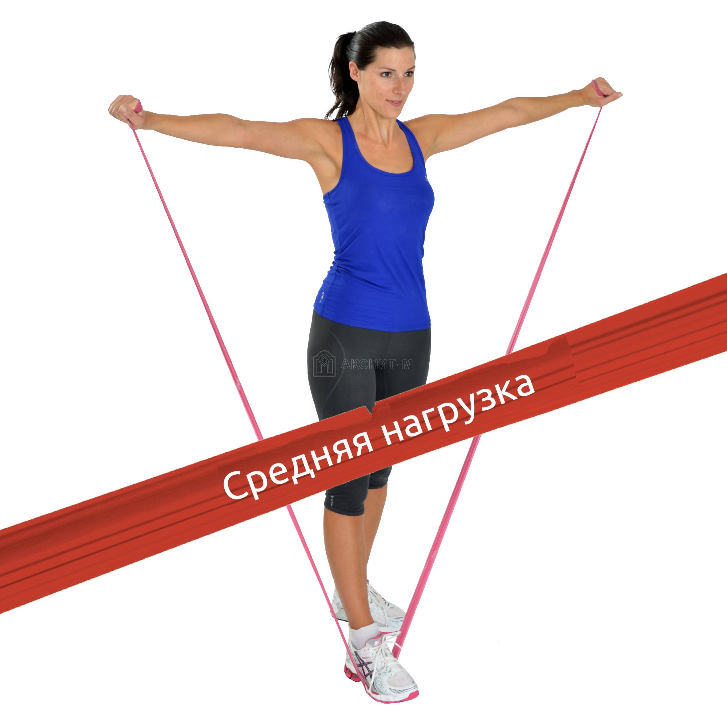 Ленты MoVeS для мышечной тренировки 2,5 м - красный - средняя нагрузка