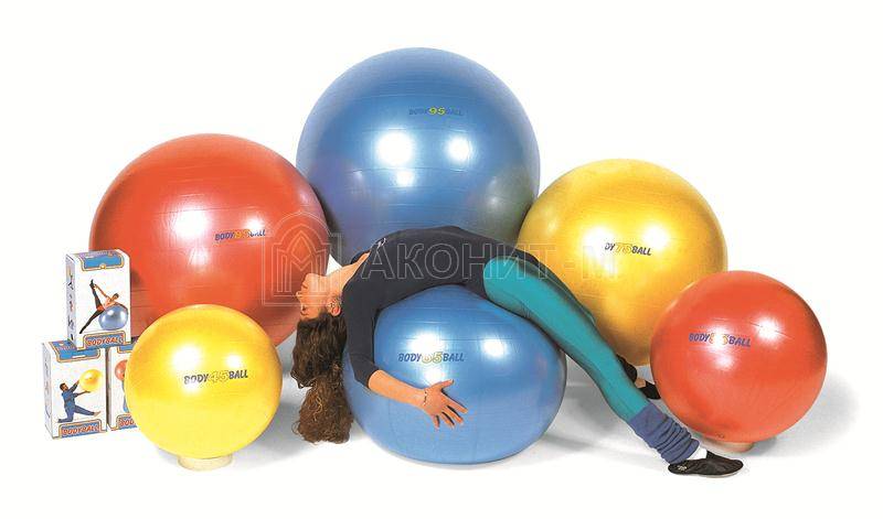 Мяч гимнастический для фитнеса "Боди" (фитбол), диам. 85 см, красный