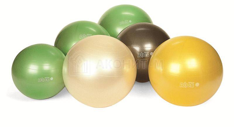 Мяч гимнастический для фитнеса "Гимник Плюс", диам. 75 см, зеленый