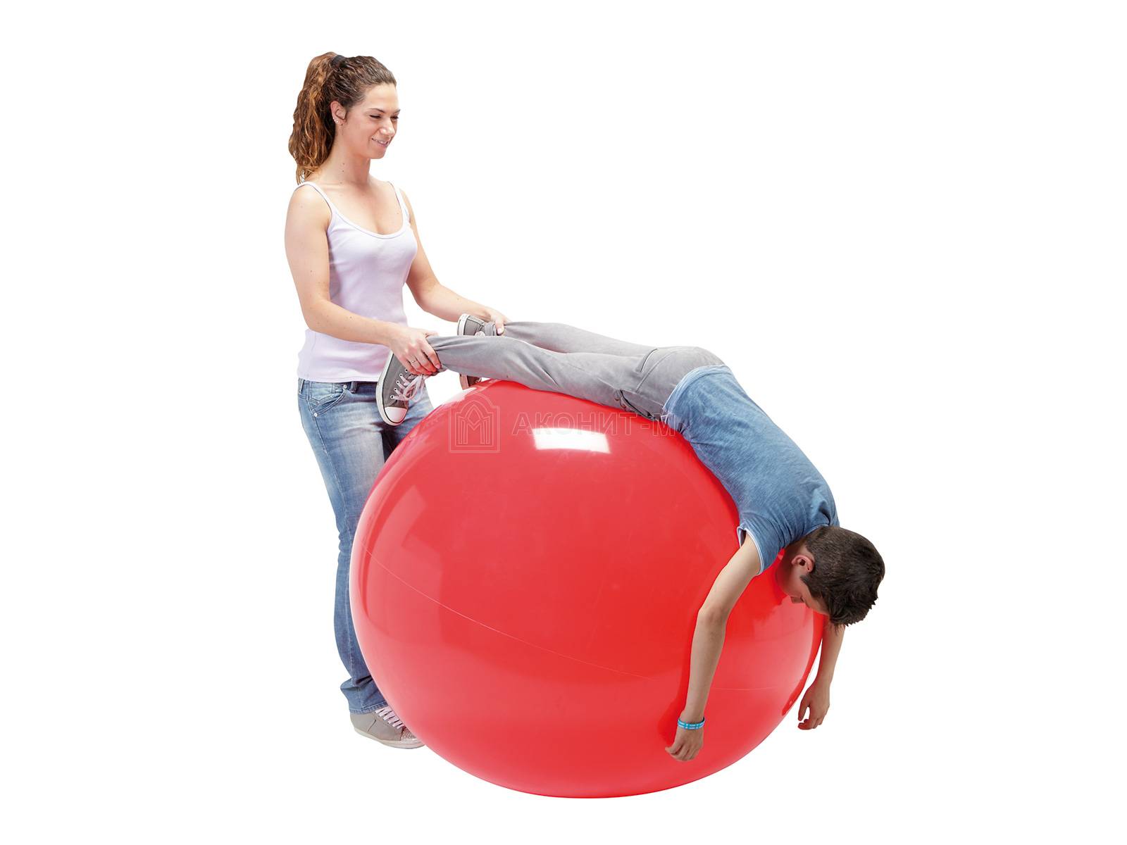 Мяч гимнастический для фитнеса "Гимник" (фитбол), диам. 85 см красный