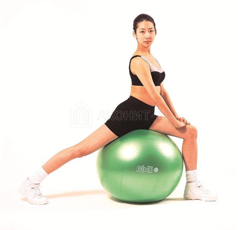 Мяч гимнастический для фитнеса "Гимник Плюс", диам. 65 см, зеленый