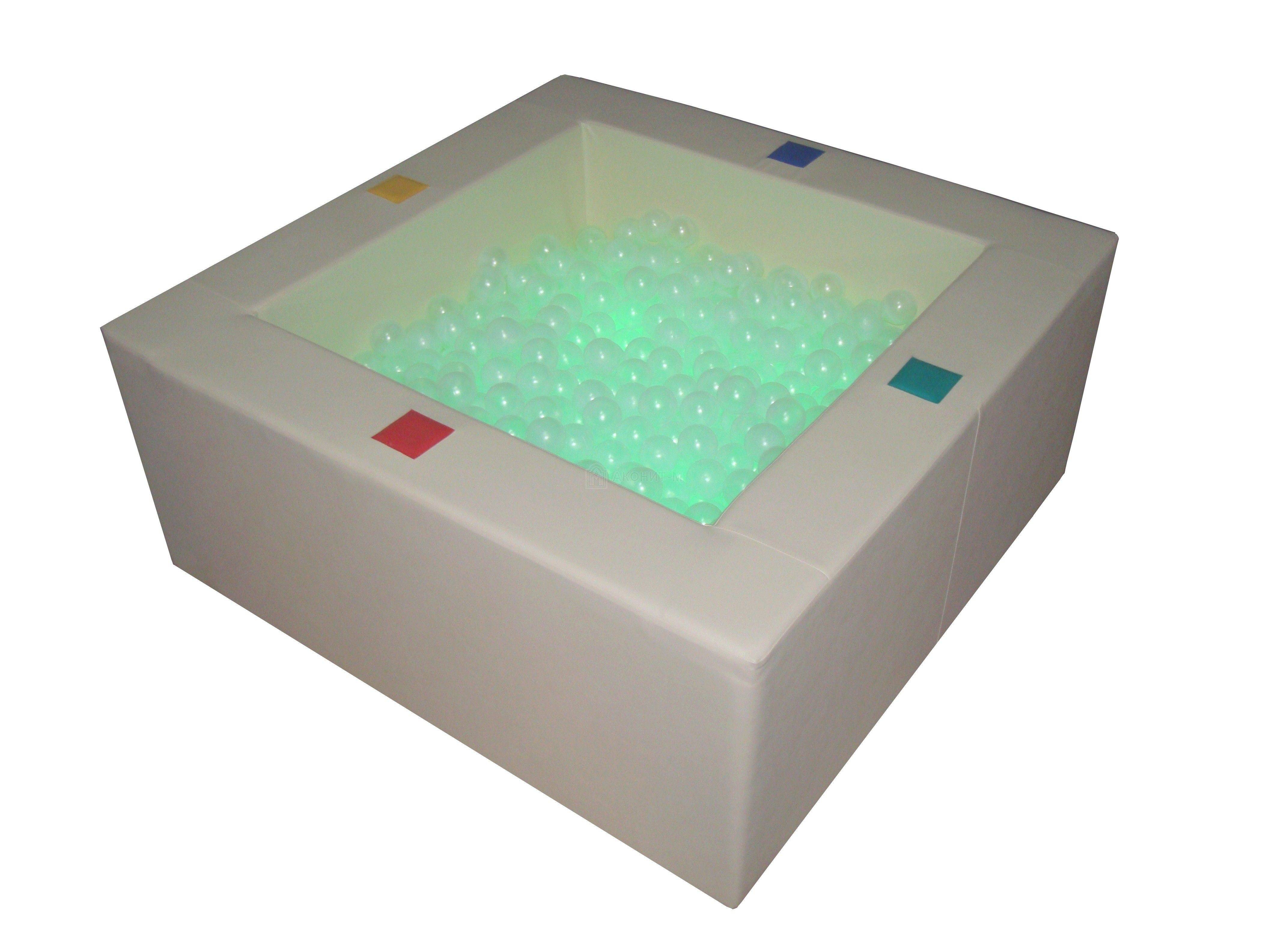 Интерактивный сухой бассейн 217х217х66 со встроенными кнопками-переключателями