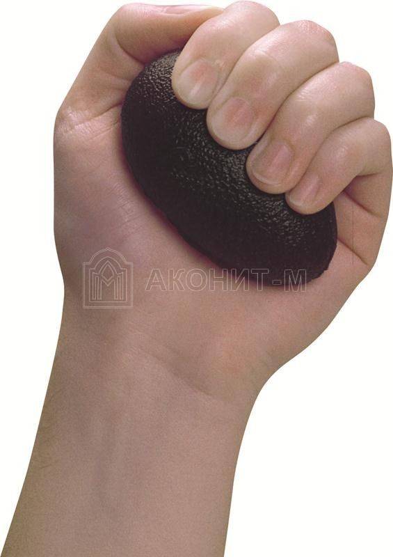 Мяч "Яйцо" для сжимания (черный, очень жесткий)