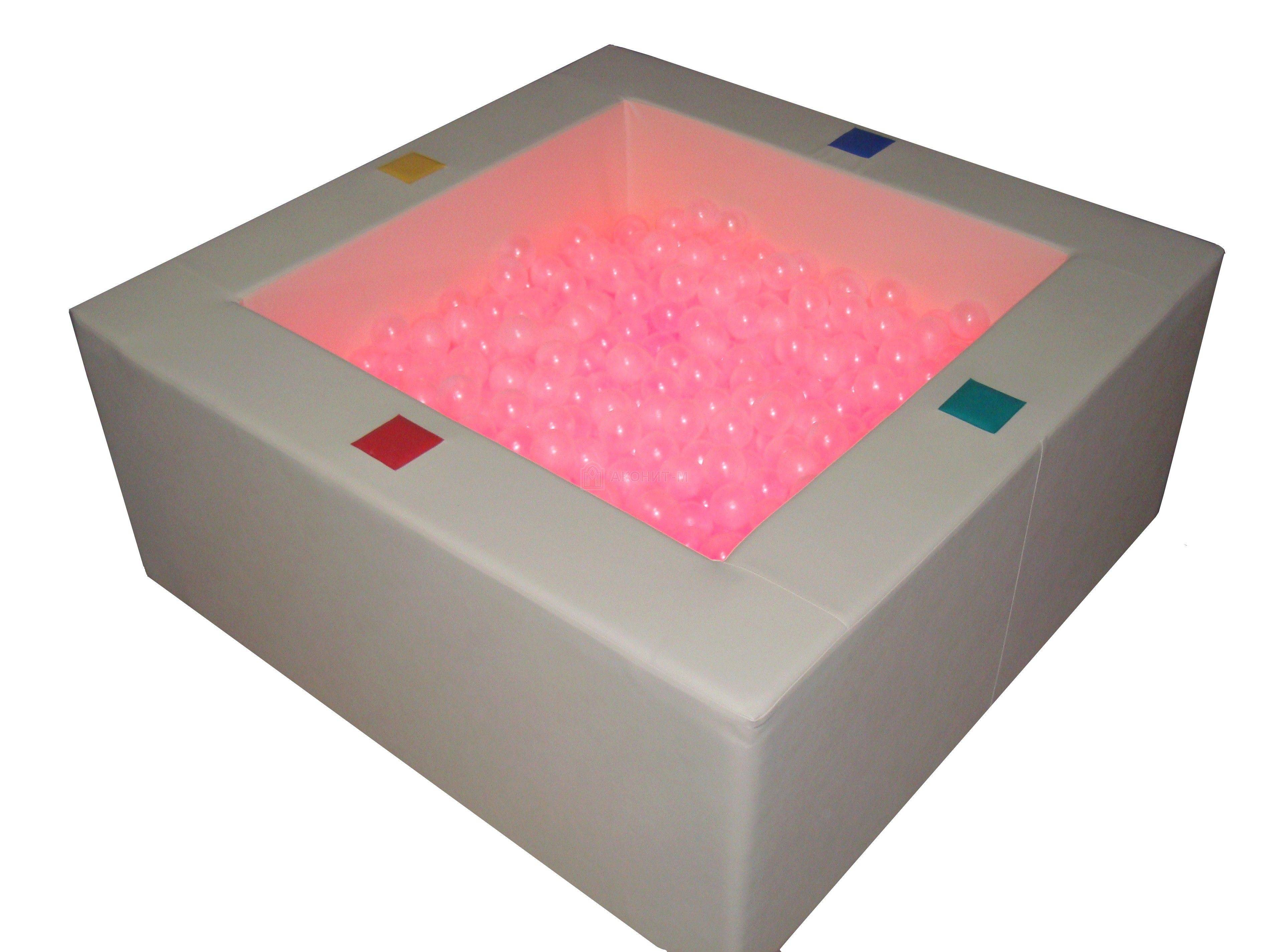 Интерактивный сухой бассейн 150х150х66 со встроенными кнопками-переключателями