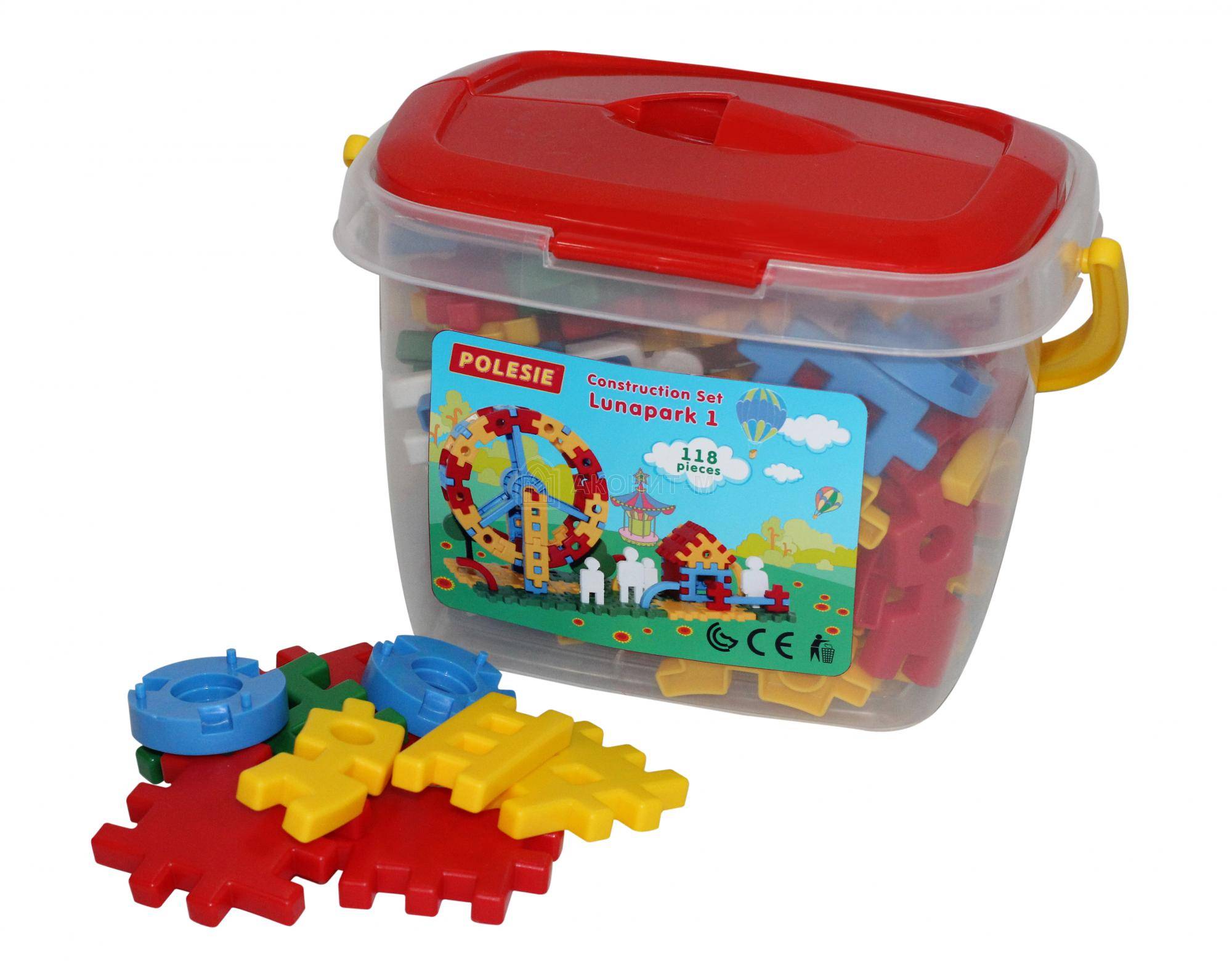 Конструктор "Луна-парк 1" (118 элем.в ведерке)