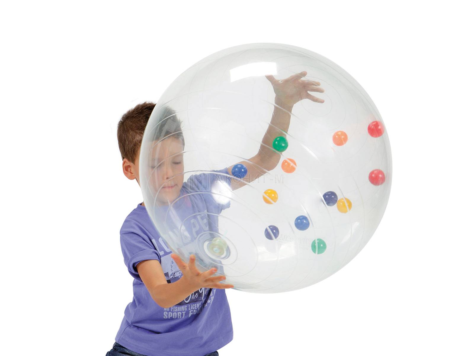 Мяч "Активити" с шариками (диам. 50 см) прозрачный