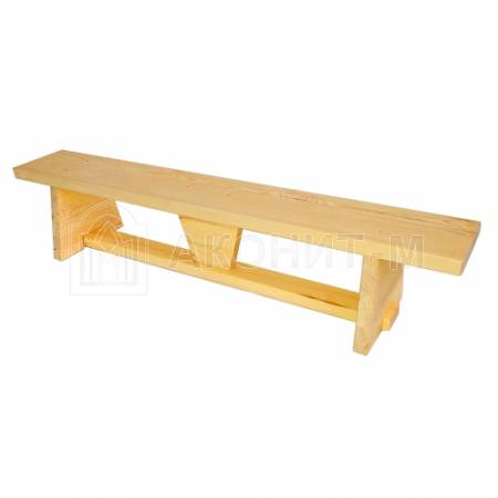 Скамейка гимнастическая с деревянными ногами 4,0 м