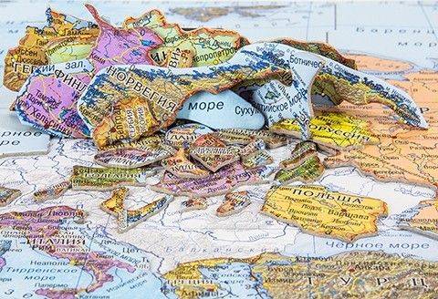 Карта пазл Европа