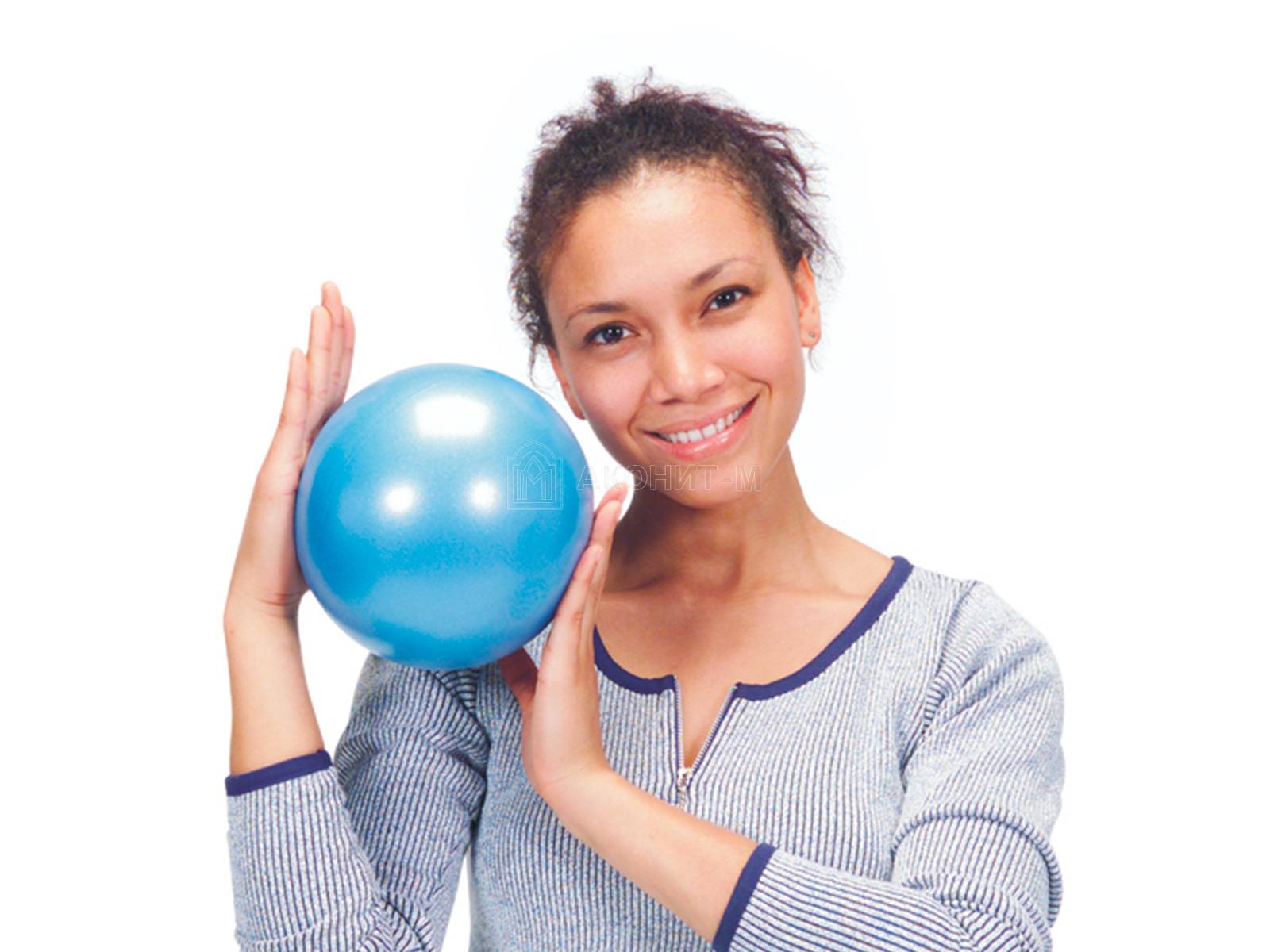 Мяч для фитнеса, диам. 15 см, синий