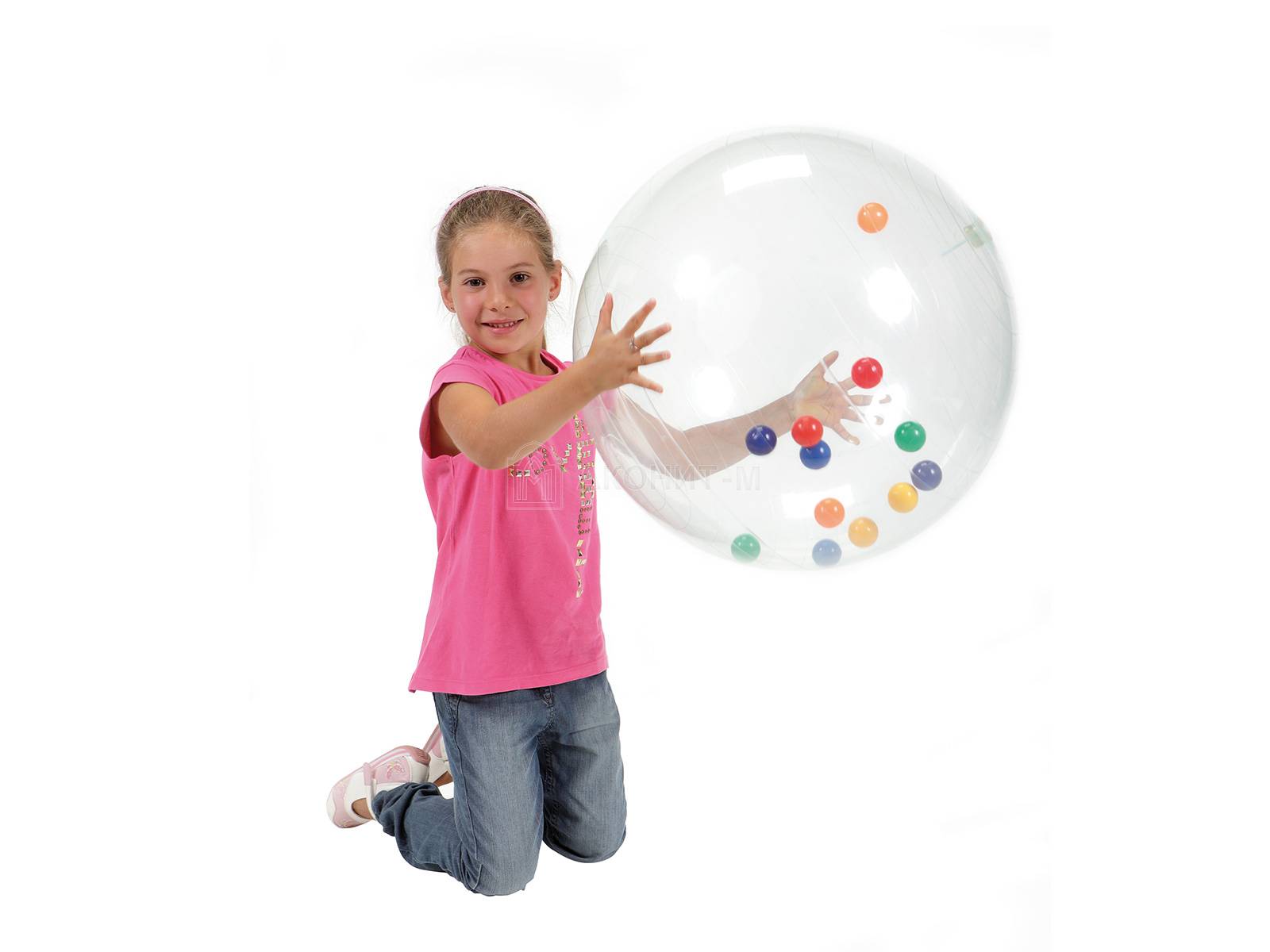 Мяч "Активити" с шариками (диам. 50 см) прозрачный